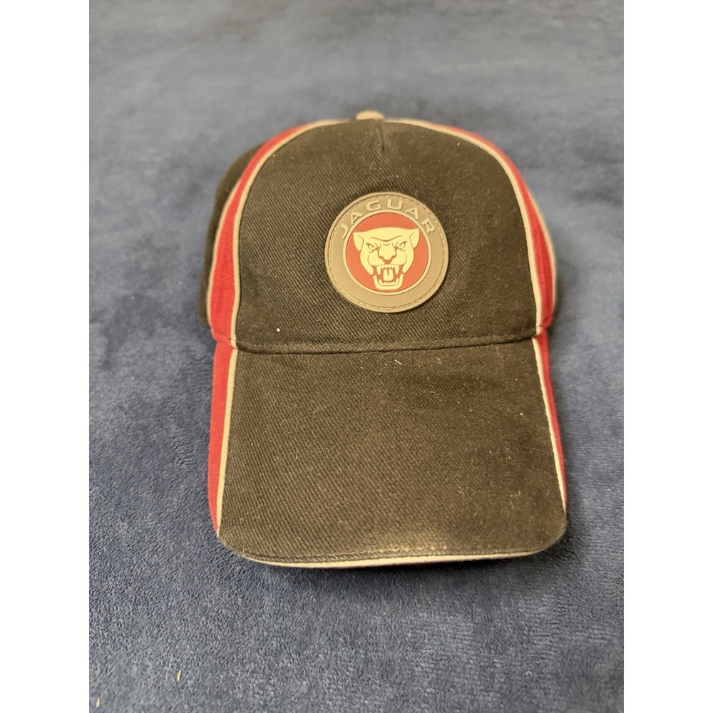Official Jaguar Merchandise Baseball Cap Adjustable Logo Black Red Hat Mens